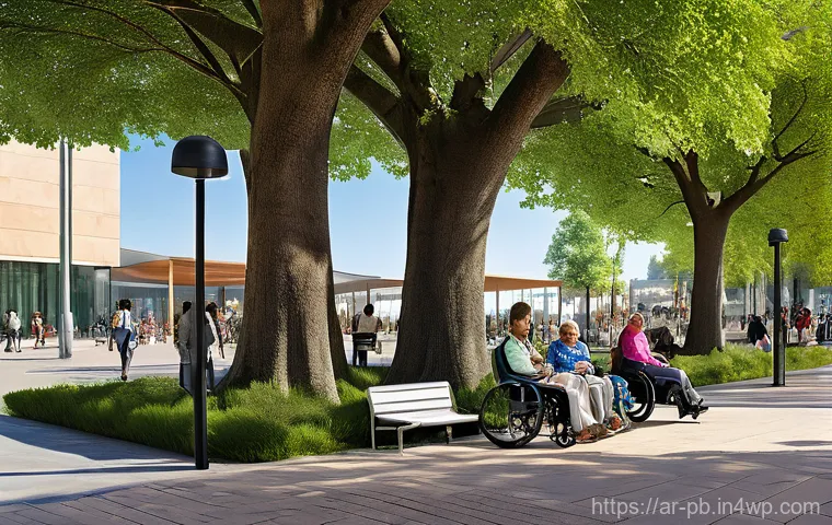 워커블 시티의 디자인 프로세스 - **Prompt 2: Green Oases and Smart Urban Design**
    "A serene and eco-friendly walkable city park i...