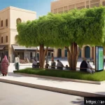 Home 22 워커블 시티 디자인을 위한 시민 의견 수렴 방법 - A vibrant urban street scene in a modern Arab city featuring diverse pedestrians of all ages—includi...